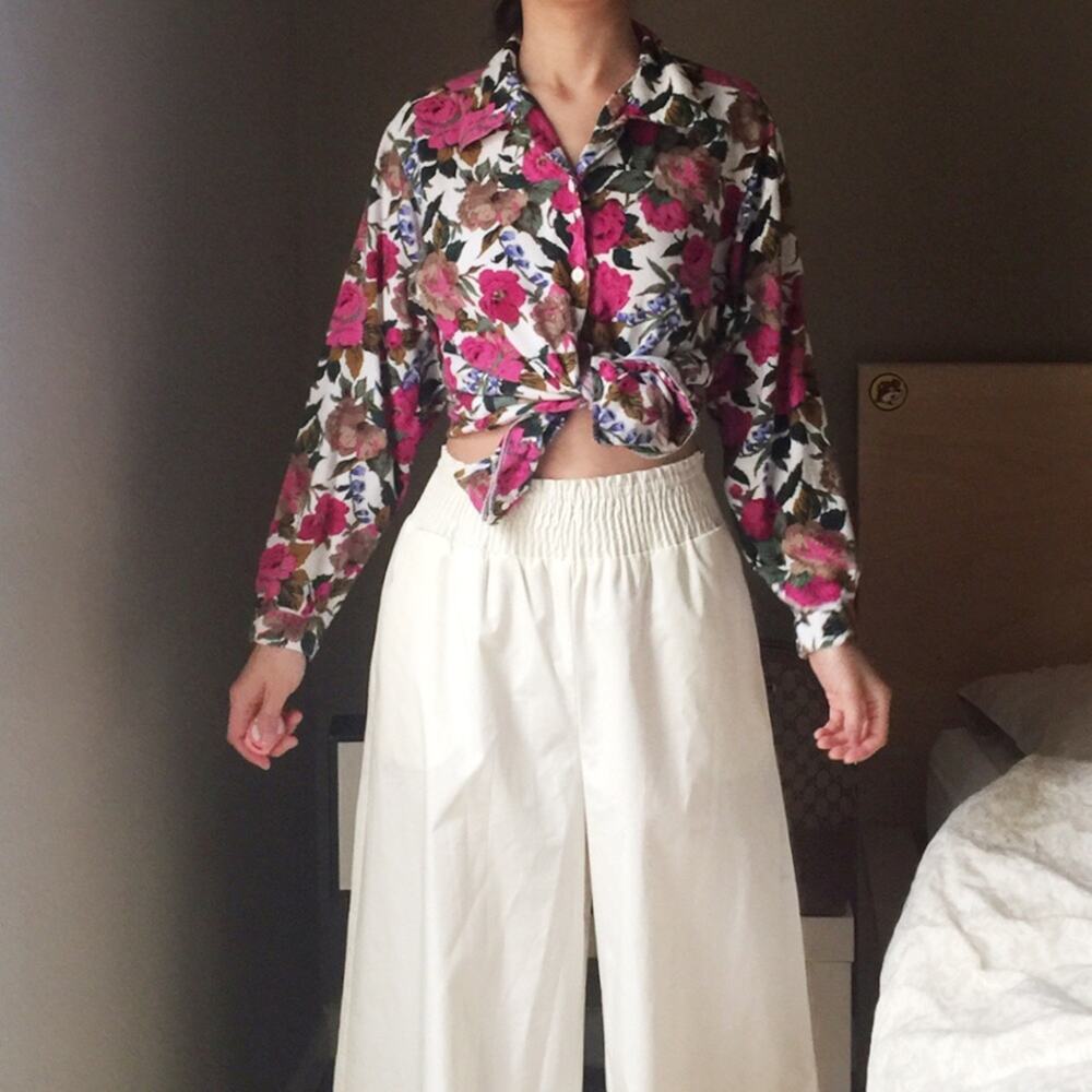 Vintage Express Floral Printed Blouse.-CA3